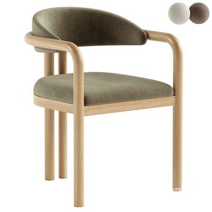 Silla de Comedor Moderna, Tapizada, de Alta Calidad y Duradera, con Estructura de Madera y Asiento de Cuero Sintético, Diseño Escandinavo para Hogares y Hoteles - Product Image 3