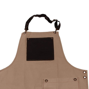 Tablier de barbier personnalisé avec logo, design en tissu pleine longueur, poche et sangle réglable pour la coiffure - Product Image 2