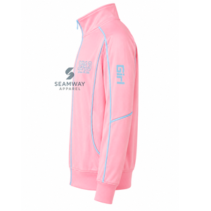 Sweat-shirt à capuche zippé pour femme Gamma Phi Delta Sorority, manches longues, col montant, style survêtement avec passepoil contrastant, fermeture éclair intégrale, pour la détente - Product Image 3