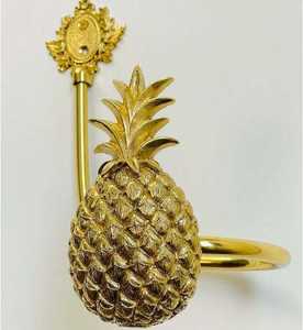 Sujetadores de cortina de piña natural, ganchos de latón fundido a la cera perdida, accesorios de ferretería, artesanía, fuertes y resistentes. - Product Image 1