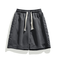 Shorts en molleton French Terry avec logo 3D personnalisé, 100% coton respirant pour hommes