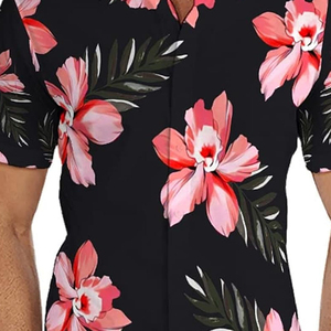 เสื้อเชิ้ตฮาวายผ้าป๊อปลินกันยับสำหรับผู้ชาย พิมพ์ลายตามสั่ง สวมใส่สบาย แขนสั้น เหมาะสำหรับชายหาด ขายส่ง - Product Image 5
