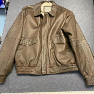 Chaqueta Bomber de Diseño Premium para Hombre, Cuero Marrón, OEM/ODM, Personalizable, Corte Moderno, Estilo Vintage para Motociclistas - Product Image 1