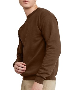 Custom Made Crew Neck Mens Vintage Winter Sweatshirts 100% Cotton Fleece Wholesale Price Best Selling <b>Brown</b> Color Sweatshirts - Product Image 5