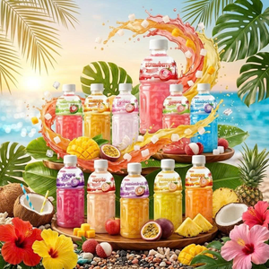 Jus de fruits et légumes purée Datafa Nata De Coco saveur fraise 320ml en bouteille, OEM/ODM, marque privée, échantillon gratuit - Meilleures ventes - Product Image 3
