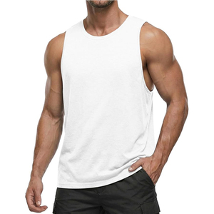 Gym Wear Bodybuilding Men Tank Top Knitted Breathable Spandex/Polyester Anti-shrink Casual Oversize 180g Customized OEM - Product Image 6