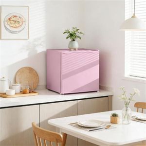 Mini Refrigerador Vertical Rosa de Escritorio, Pequeño y Conveniente - Product Image 4