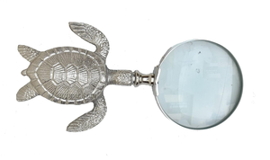 Loupe de bureau décorative en aluminium avec poignée en forme de tortue, style vintage, outil de lecture pour la maison et le bureau, objet de collection - Product Image 3