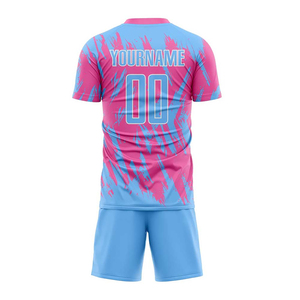 Maillots de football respirants de haute qualité, sublimation personnalisée, manches courtes, séchage rapide, uniforme de football durable pour les équipes - Product Image 3