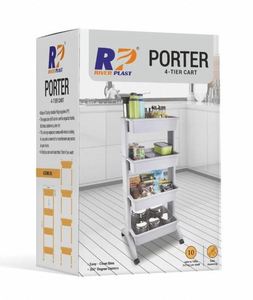 4 Tier Multipurpose Plastic <b>Rack</b> <b>Storage</b> Unit Durable Plastic <b>Rack</b> Shelf <b>for</b> Long Lasting Use Easy Assemble Plastic <b>Rack</b> <b>Storage</b> - Product Image 2
