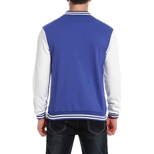 Veste universitaire en cuir pour homme, mélange de laine, style baseball, patchwork premium, rétro, fermeture à boutons-pression, manteau d'hiver - Product Image 4