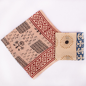 Best Craftjaipur Unisex Handmade Cotton Bandana <b>Square</b> <b>Scarf</b> Wooden Block Print Floral Design Rajasthan Origin Accessories - Product Image 4