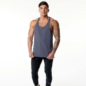 Top Quality <b>men</b> Sports gym tanktops Bodybuilding <b>Singlet</b> Cotton/Polyester Gym Vests Training man tanktop - Product Image 4