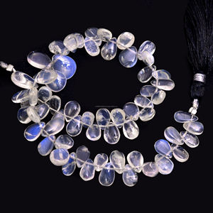 Cuentas de Piedra Lunar Siloni Natural de Primera Calidad, Forma de Pera/Rondelle, Color Amarillo, 16 Pulgadas, para la Elaboración de Joyas y Pulseras - Product Image 1