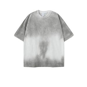 T-shirt vintage délavé effet soleil, coupe oversize unisexe, coupe carrée, en coton, épaules tombantes, style décontracté, streetwear urbain. - Product Image 4