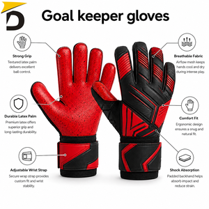 Guantes de Portero para Entrenamiento con Acolchado Resistente, Movimiento Flexible y Agarre Seguro para Prácticas Regulares de Portero - Product Image 6