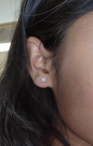 0.42 Ct Lab Grown Diamond Halo Stud <b>Earrings</b> 14K Gold IGI Certified for Women Party & Everyday Elegant Fine Jewelry Gift - Product Image 6