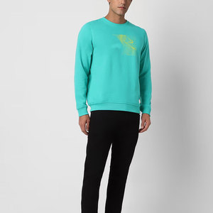 Trendy Custom <b>Blue</b> <b>Light</b> <b>Shade</b> Sweatshirt Fabric Autumn Casual Men's Sweatshirts Soft Full Sleeves Thick Cotton Sweatshirts - Product Image 2