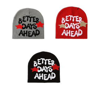 Wholesale Latest New Fashion Design Y2K Acrylic Custom Logo Made Best Design Beanie All Over Print Jacquard Knit Beanie Hat - Product Image 4