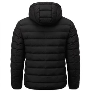 Veste matelassée épaisse respirante de haute qualité, nouvelle, personnalisée, OEM, coupe-vent, couleur unie, fermeture éclair, vêtement d'extérieur décontracté - Product Image 2