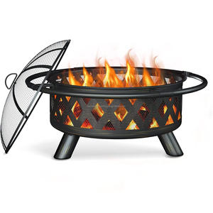 Ensemble de trépied de feu de camp pliable et de bol en fer - Product Image 5