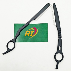 Professional Black Single Blade Thinning Comb Hair Shaper Professional Stainless Steel Hair Cutting <b>Styling</b> Comb Razor Barbers - Product Image 5