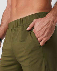 Short de fitness et d'entraînement sportif avec logo personnalisé imprimé pantalon de jogging en polyester à séchage rapide avec décoration à motif de compression - Product Image 5