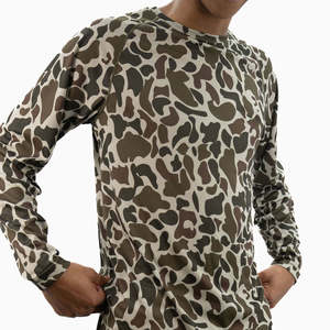 เสื้อฮู้ดตกปลาแขนยาวคุณภาพสูงจาก Kivotech พิมพ์ลายด้วยความร้อน แห้งเร็ว กันน้ำ ต้านเชื้อแบคทีเรีย ผลิตจากผ้าสแปนเด็กซ์/โพลีเอสเตอร์ - Product Image 2