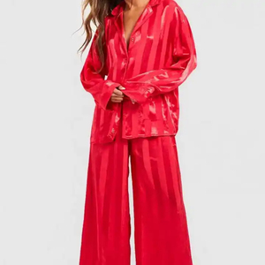 Conjunto de Pijama Elegante de Satén para Mujer Advanced Sense, Nuevo Top Corto de Seda Helada de Manga Larga para Verano, Vestido de Dormir Holgado y Cómodo - Product Image 6