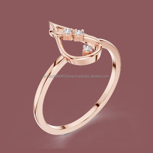 Bague de fête élégante 14K en argent bijoux CZ - Product Image 1