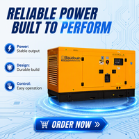 Groupe électrogène diesel silencieux OEM/ODM à faible bruit de 50/60/70/80/90/100 kW, alimenté par un alternateur dynamo de secours Baudouin