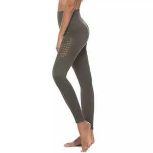 Leggings de yoga et de sport pour femmes, taille haute, longueur cheville, extensibles, écologiques, couleur unie, très demandés - Product Image 6