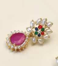 Pendientes de la mejor calidad a la moda con clase Diseño elegante de pendientes Perfecto para celebraciones de bodas Pendientes de uso moderno - Product Image 2