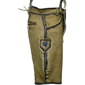 Traje Bávaro para Hombre para el Oktoberfest, Lederhosen de Cuero Vacuno Premium con Bordado y Estilo Clásico Alemán - Product Image 4