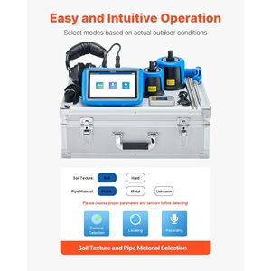 Rilevatore di perdite d'acqua per tubazioni interrate con touchscreen da 7 pollici, 1Hz-10000Hz, localizzatore da 16,4FT (5m) per esterni e impianti idraulici - Product Image 5
