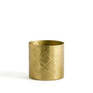 Maceta moderna de hierro negro acanalado para plantas verdes de interior, diseño minimalista, decoración para el hogar y hoteles - Product Image 3