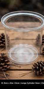 Vase cylindrique en verre transparent, grand pot rond pour fleurs, pot de plantation, 15 cm, pour la décoration de la maison - Product Image 5