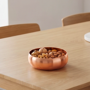 Bol de service en cuivre poli de qualité supérieure, bol à mélanger en cuivre pour usage en cuisine et pour offrir en cadeau - Product Image 4