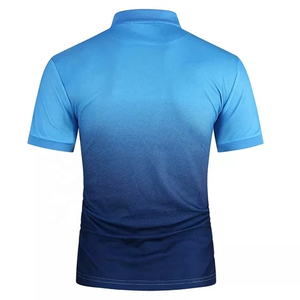 Camisas de Golf de Manga Corta para Hombre con Estampado Degradado, 100% Algodón Tejido, Ropa Casual - Product Image 3