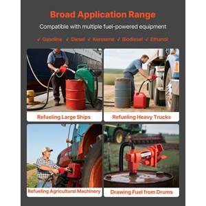 Bomba de Transferencia de Combustible Eléctrica de CA de 110 V, 15 GPM/57 L/min, Protección Contra Sobrecalentamiento, Elevación Máxima de Succión de 8 Pies/2.4 m, Elevación Máxima de 37 Pies/11.28 m para - Product Image 6
