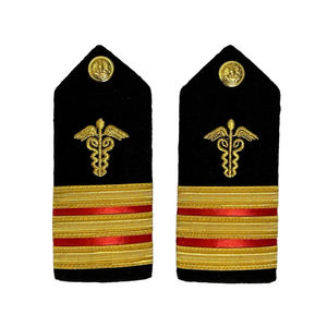 Épaulettes uniformes personnalisées brodées avec détails de grade en tresse or et argent pour cérémonies de défilé et tenues de cérémonie - Product Image 1