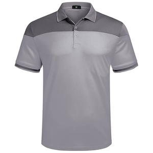 Chemise à manches courtes pour homme, blanc et gris, style décontracté, tricotée, respirante, 100 % coton, avec poche, anti-plis - Product Image 4