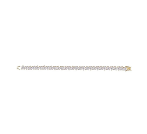 Luxury Heart Cut Tennis <b>Bracelet</b> Yellow Gold Iced Out Sparkling Stone <b>Bracelet</b> Elegant Jewelry Gift Style - Product Image 6