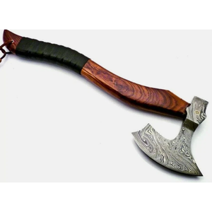 Hache de Damas avec tête en acier au carbone, qualité industrielle, manche en bois, pour le travail du bois, en vente à bas prix - Product Image 4