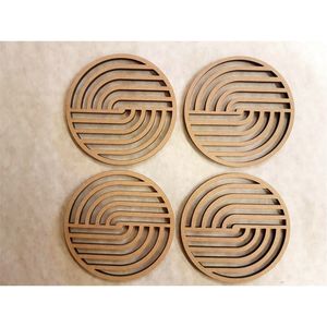 Posavasos Cuadrados con Diseño de Púas Triangulares Impresos Personalizados al por Mayor, Protectores de Escritorio Impermeables, Posavasos Modernos Monocromáticos - Product Image 5