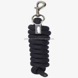 Cuerda de plomo de caballo trenzada de alta resistencia Cuerda de algodón suave con cuerda de plomo ecuestre a presión chapada en latón - Product Image 4