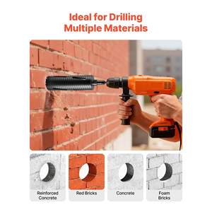 Broca de Diamante para Perforación en Seco de 3 Pulgadas de Diámetro, Profundidad de Perforación de 9-1/2 Pulgadas, Rosca Interna de 5/8-11, 3 Brocas para Mampostería y Hormigón - Product Image 4