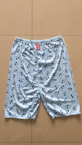 Shorts en coton imprimé rose pour femme, taille mi-haute, élastique, confortable, décontracté, respirant, en maille - Product Image 3
