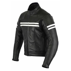 Manufacturer Embroidery Street Wear Leather Jacket Custom Genuine Leather Jackets for Winter <b>Men</b> - Product Image 2
