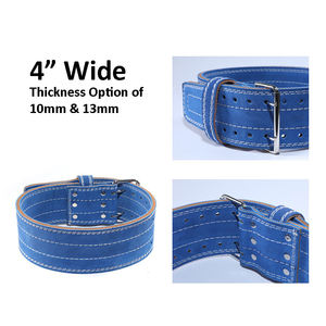 Cinturón de Levantamiento de Pesas de Cuero Vacuno, Diseño de Doble Hebilla de Alta Resistencia, Soporte para Cintura/Cremallera de 4 Pulgadas de Ancho, 10 mm de Grosor, Antideslizante, para Entrenamiento - Product Image 4